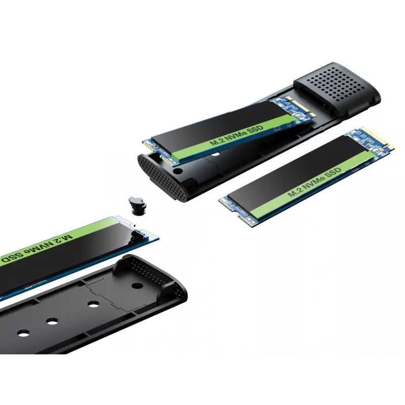 Sandberg USB 3.2 Case for M.2+NVMe SSD, obudowa na dysk SSD, M.2, M.2, 10 Gbit/s, łączność USB, czarny