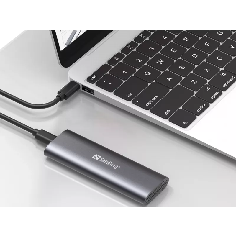 Sandberg USB 3.2 Case for M.2+NVMe SSD, obudowa na dysk SSD, M.2, M.2, 10 Gbit/s, łączność USB, czarny