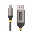 StarTech.com 10ft (3m) USB-C do DisplayPort adapter kablowya, 8K 60Hz, 4K 144Hz, HDR, USB Type-C do DP 1.4 kabel konwertera wideo, kompatybilny z USB4/Thunderbolt 3/4