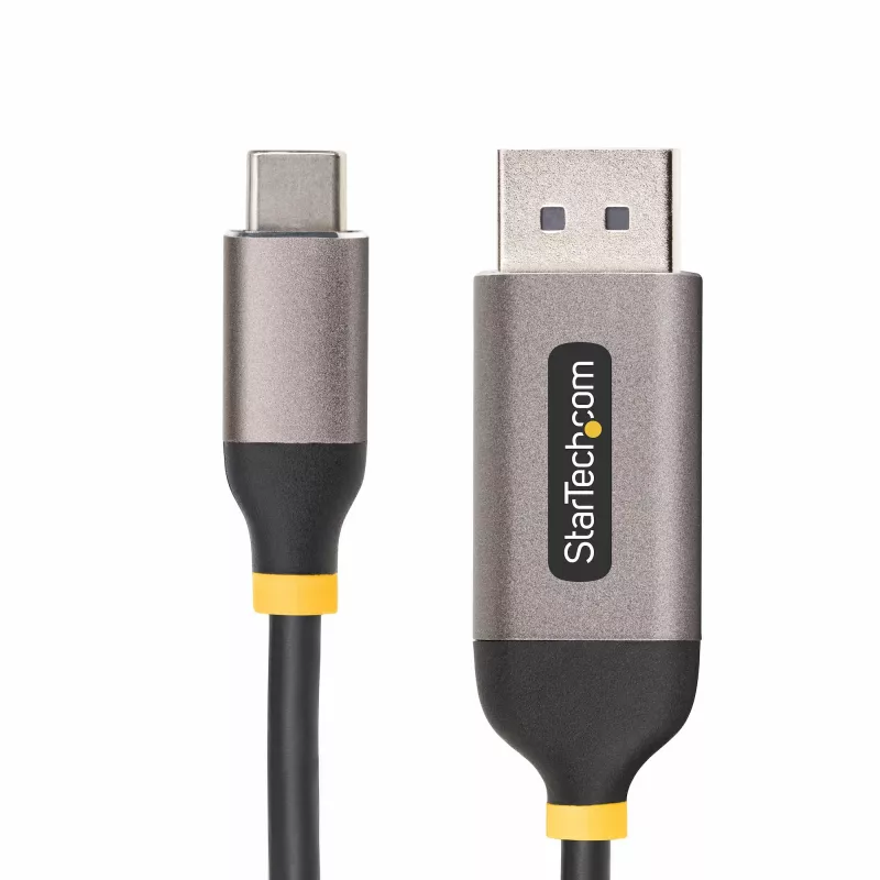 StarTech.com 10ft (3m) USB-C do DisplayPort adapter kablowya, 8K 60Hz, 4K 144Hz, HDR, USB Type-C do DP 1.4 kabel konwertera wideo, kompatybilny z USB4/Thunderbolt 3/4