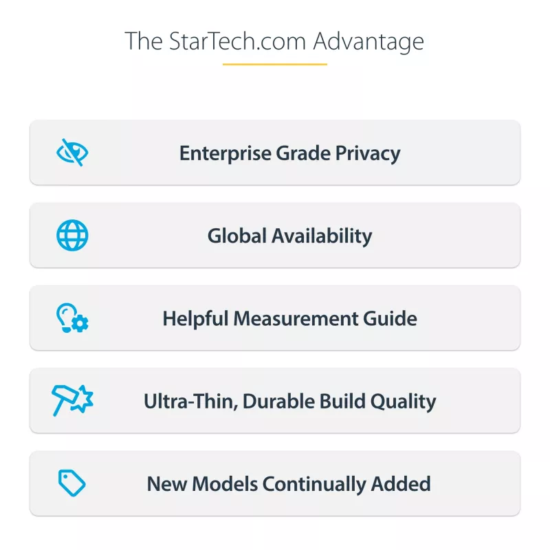 Ekran prywatyzujący StarTech.com 14 cali 16:10 Flip-Over z dotykiem, antyodblaskowy filtr prywatyzujący, ochrona ekranu laptopa z redukcją światła niebieskiego o 51%