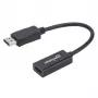 Manhattan adapter kablowya DisplayPort 1.1 na HDMI, 1080p@60Hz, męski na żeński, Czarny, Kabel 15cm, DP z zatrzaskiem, nie dwukierunkowy, Trzyletnia gwarancja, Odpowiednik DP2HDMI
