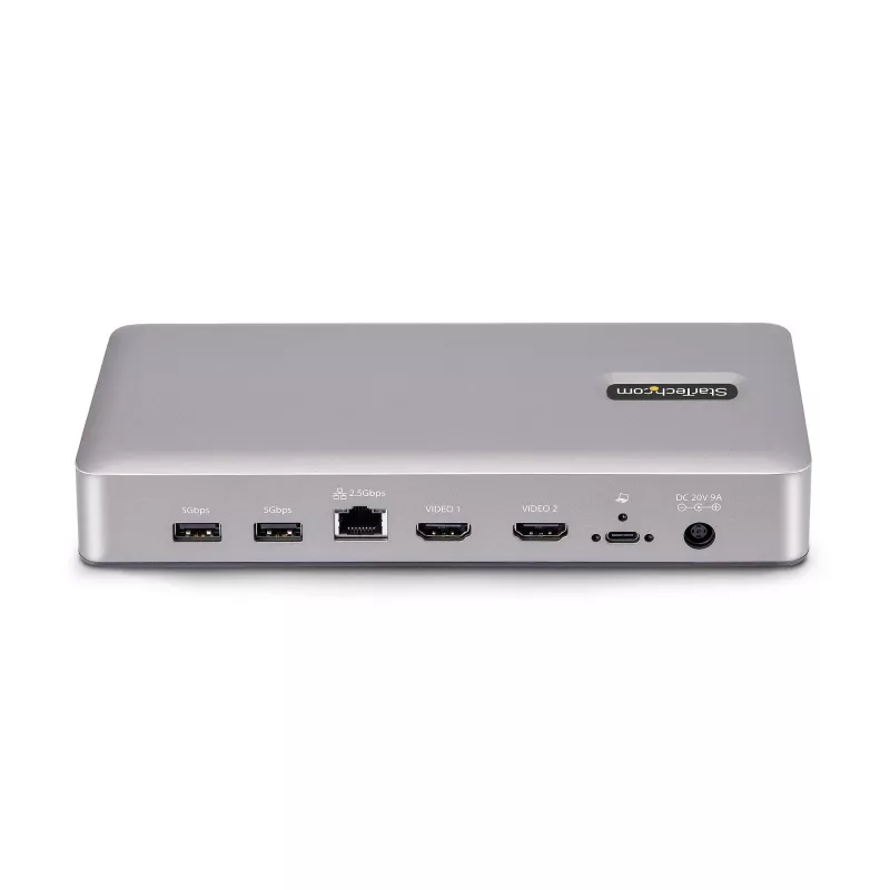 StarTech.com Stacja dokująca USB4 z obsługą dwóch monitorów, Dual 4K 120 Hz lub Single 8K 60 Hz HDMI, ładowanie laptopa 100 W, 2.5GbE, wielomonitorowa stacja dokująca USB-C, bezsterownikowa