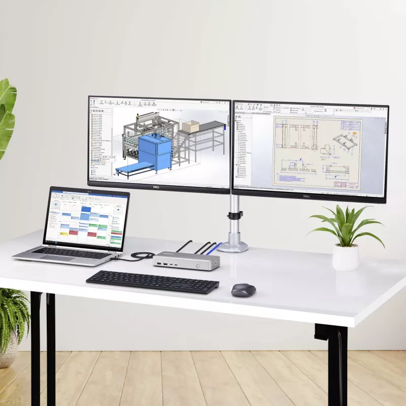 StarTech.com Stacja dokująca USB4 z obsługą dwóch monitorów, Dual 4K 120 Hz lub Single 8K 60 Hz HDMI, ładowanie laptopa 100 W, 2.5GbE, wielomonitorowa stacja dokująca USB-C, bezsterownikowa