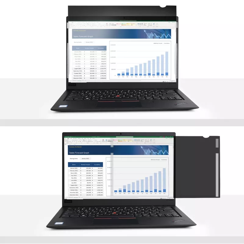 Filtr prywatności do laptopa StarTech.com 15,6 cala 16:9, antyodblaskowa folia prywatności z 51% redukcją światła niebieskiego, ochrona ekranu notebooka z kątem widzenia +/- 30 stopni, matowa/błyszcząca