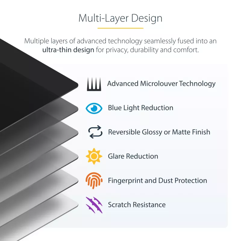 StarTech.com 15-calowy filtr prywatności do laptopa MacBook Air 2023, zdejmowalny i odwracalny filtr prywatności z powłoką antyrefleksyjną, magnetyczny ochraniacz ekranu laptopa z 51% redukcją światła niebieskiego