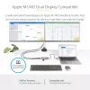 StarTech.com Adapter wieloportowy USB-C z dołączonym kluczem USB-C na USB-A, podwójne HDMI (4K30Hz/1080p60Hz), 3x USB-A 5Gbps, mini stacja dokująca podróżna, stacja dokująca do laptopa, kabel 40 cm