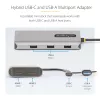 StarTech.com Adapter wieloportowy USB-C z dołączonym kluczem USB-C na USB-A, podwójne HDMI (4K30Hz/1080p60Hz), 3x USB-A 5Gbps, mini stacja dokująca podróżna, stacja dokująca do laptopa, kabel 40 cm