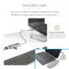 StarTech.com Adapter wieloportowy USB-C z dołączonym kluczem USB-C na USB-A, podwójne HDMI (4K30Hz/1080p60Hz), 3x USB-A 5Gbps, mini stacja dokująca podróżna, stacja dokująca do laptopa, kabel 40 cm