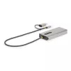 StarTech.com Adapter wieloportowy USB-C z dołączonym kluczem USB-C na USB-A, podwójne HDMI (4K30Hz/1080p60Hz), 3x USB-A 5Gbps, mini stacja dokująca podróżna, stacja dokująca do laptopa, kabel 40 cm