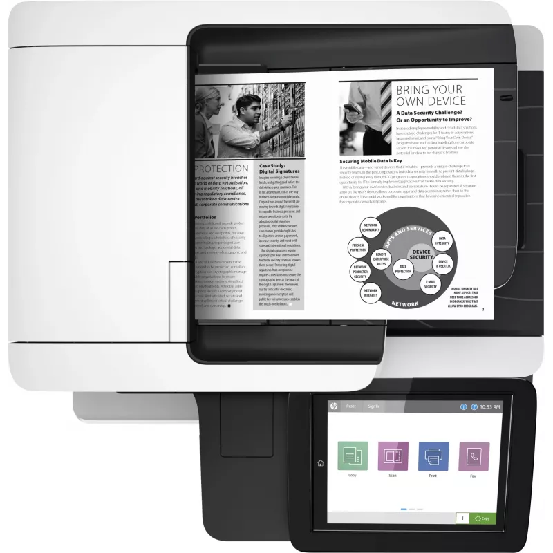 HP LaserJet Enterprise MFP M528dn, Laser, Drukowanie monochromatyczne, 1200 x 1200 DPI, A4, Drukowanie bezpośrednie, Czarny, Biały