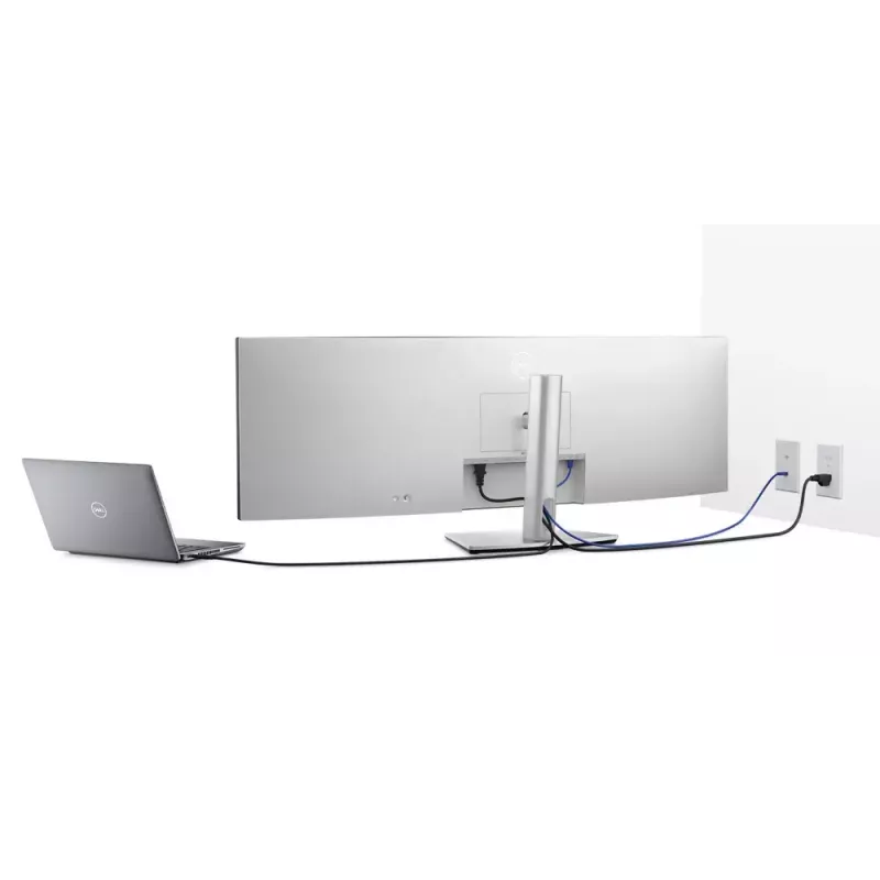Monitor komputerowy DELL UltraSharp U4924DW 124,5 cm (49 cali) 5120 x 1440 pikseli 5K Ultra HD LCD Czarny, Srebrny