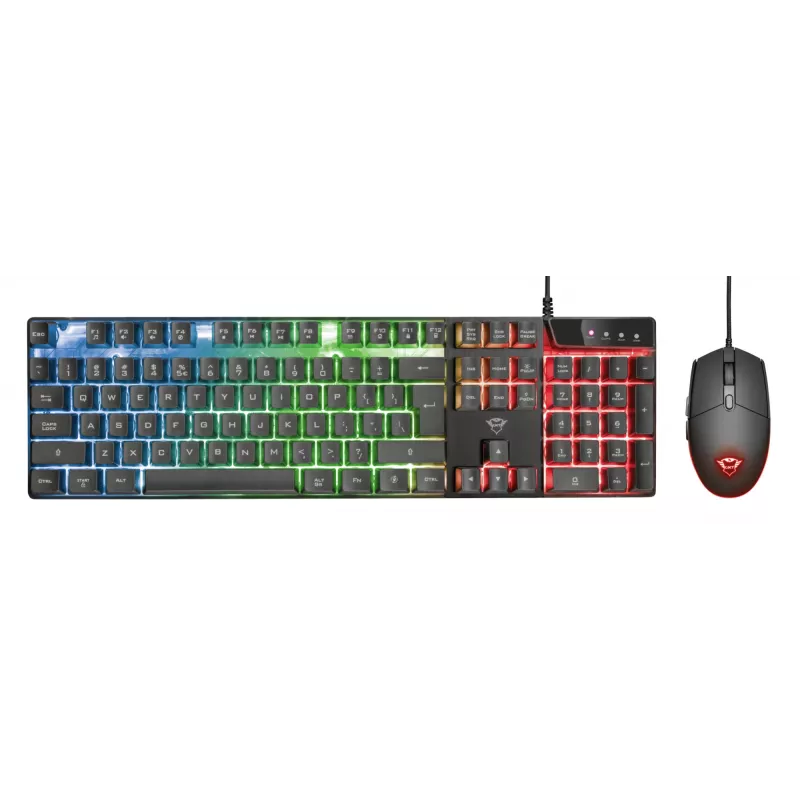 Trust GXT 838 Azor klawiatura mysz w zestawie gamingowa USB czarna