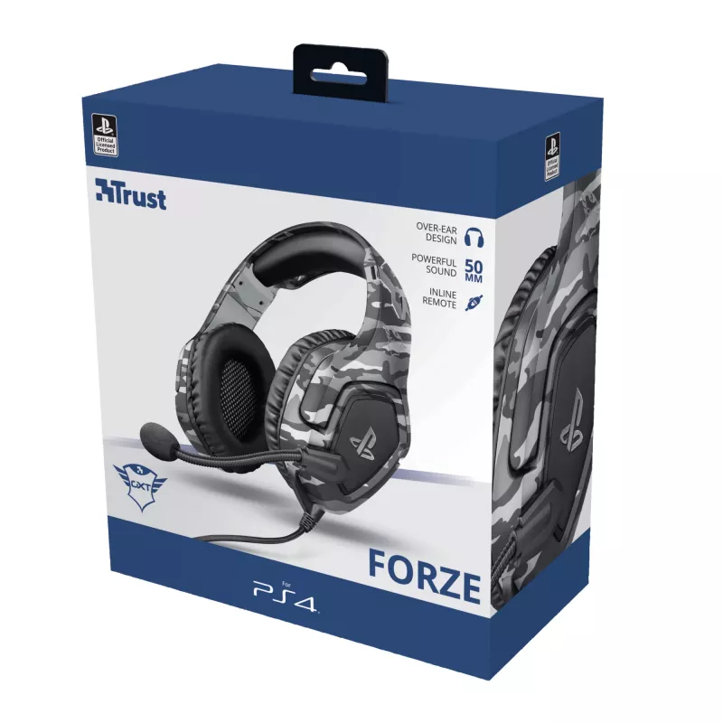 Trust GXT 488 Forze PS4 Headset Wired Head-band Gaming Czarny, szary