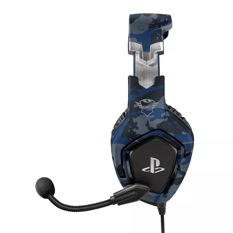 Trust GXT 488 Forze PS4 Zestaw słuchawkowy Przewodowy Nagłowny Gaming Czarny, Niebieski