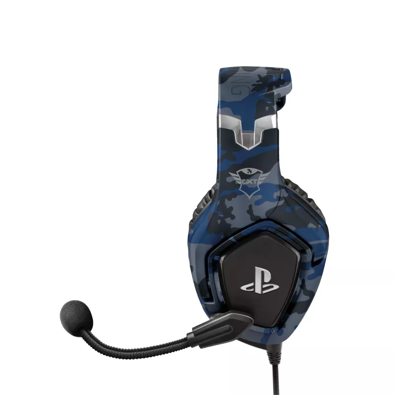 Trust GXT 488 Forze PS4 Zestaw słuchawkowy Przewodowy Nagłowny Gaming Czarny, Niebieski