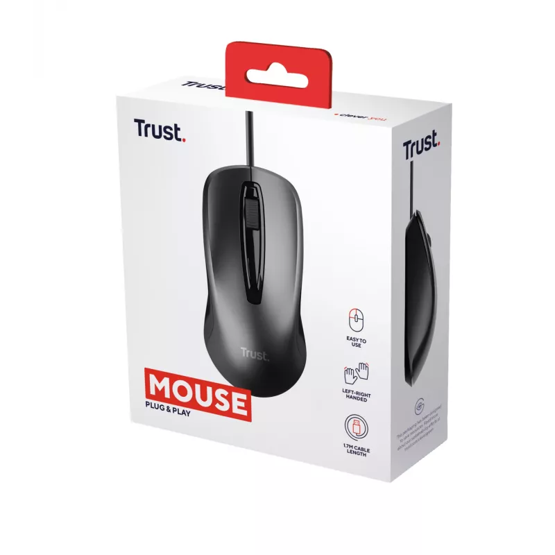Trust 24657 mysz Office symetryczna USB Type-A optyczna 1200 DPI