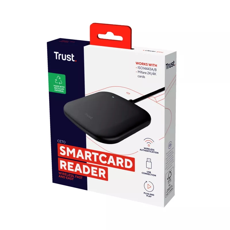 Trust Ceto czytnik kart inteligentnych Wewnętrzny USB USB 2.0 Czarny