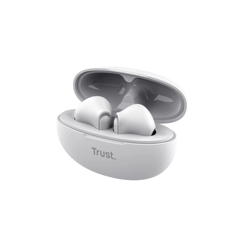 Trust Yavi Zestaw słuchawkowy True Wireless Stereo (TWS) douszny Połączenia/Muzyka USB Typu-C Bluetooth Biały