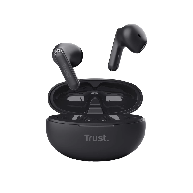 Trust Yavi Zestaw słuchawkowy True Wireless Stereo (TWS) Douszne Połączenia/Muzyka USB Typu-C Bluetooth Czarny