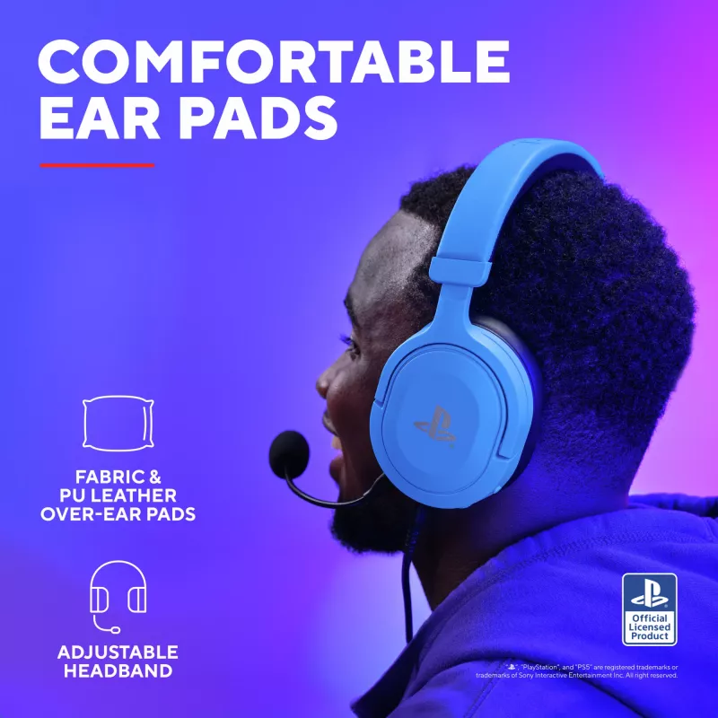 Trust GXT 498B Forta Zestaw słuchawkowy Przewodowa Opaska na głowę Do gier Niebieski