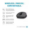 HP 150 Mysz bezprzewodowa, symetryczna, Optyczna, RF Wireless, 1600 DPI, Czarna
