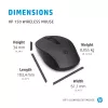 HP 150 Mysz bezprzewodowa, symetryczna, Optyczna, RF Wireless, 1600 DPI, Czarna
