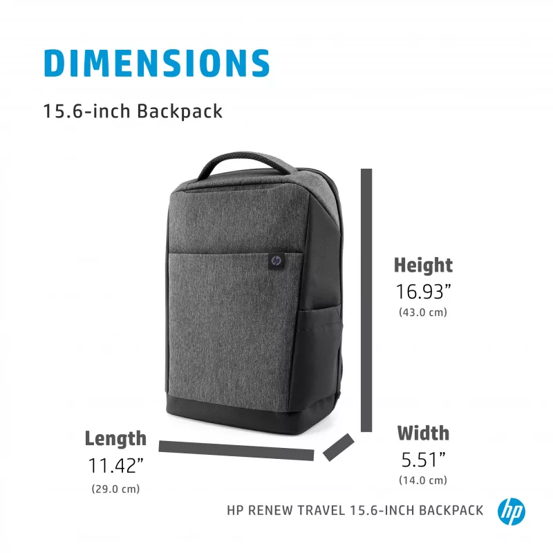 Plecak podróżny HP Renew 15,6 cala, plecak, 650 g