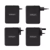 Ładowarka ścienna StarTech.com 140W USB-C, 3x USB-C/1x USB-A, PD 3.1 Międzynarodowy zasilacz GaN do MacBook/Dell XPS/Inspiron