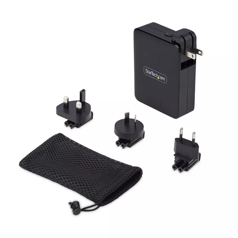 Ładowarka ścienna StarTech.com 140W USB-C, 3x USB-C/1x USB-A, PD 3.1 Międzynarodowy zasilacz GaN do MacBook/Dell XPS/Inspiron
