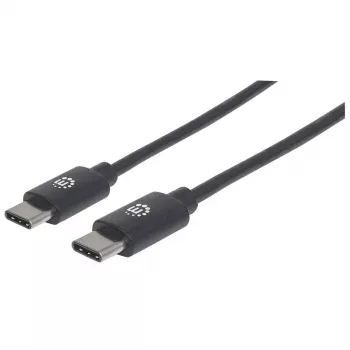 Manhattan Kabel USB-C na USB-C, 3 m, męski na męski, czarny, 480 Mb/s (USB 2.0), Hi-Speed USB, dożywotnia gwarancja, odpowiednik USB2CC3M