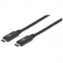 Kabel USB-C Manhattan USB31C5C1M 1m Męski do Męskiego Czarny
