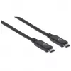 Kabel USB-C Manhattan USB31C5C1M 1m Męski do Męskiego Czarny