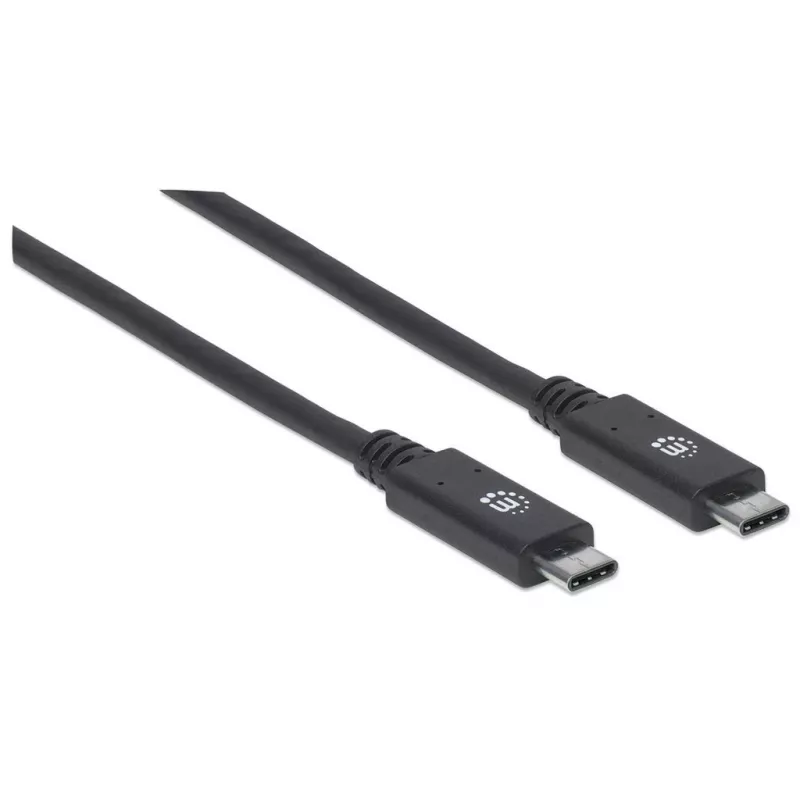Kabel USB-C Manhattan USB31C5C1M 1m Męski do Męskiego Czarny