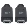 Kabel USB-C Manhattan USB31C5C1M 1m Męski do Męskiego Czarny