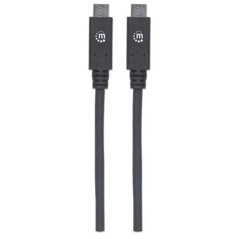 Kabel USB-C Manhattan USB31C5C1M 1m Męski do Męskiego Czarny