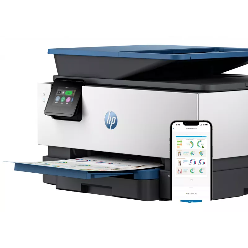 HP OfficeJet Pro 9125e Bezprzewodowa Wielofunkcyjna Kolorowa Drukarka, Instant Ink; Drukowanie dwustronne