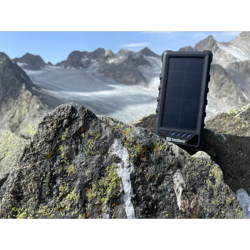 Sandberg Outdoor Solar Powerbank 16000, 16000 mAh, litowo-jonowy (Li-Ion), czarny