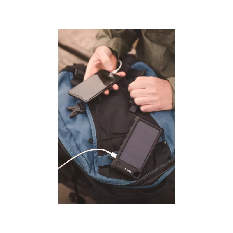 Sandberg Outdoor Solar Powerbank 10000, 10000 mAh, czarny