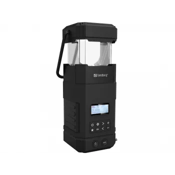 Sandberg Survivor Lantern All-in1 10000, zasilana bateriami latarnia kempingowa, czarna, IPX5, LED, USB C, bateria