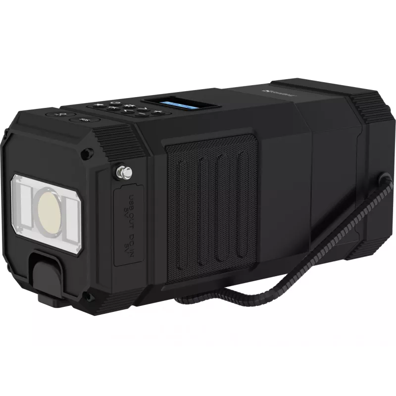 Sandberg Survivor Lantern All-in1 10000, zasilana bateriami latarnia kempingowa, czarna, IPX5, LED, USB C, bateria