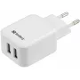 Sandberg AC Charger Dual USB 2.4+1A EU, do użytku wewnętrznego, AC, USB, 5 V, czarny, biały