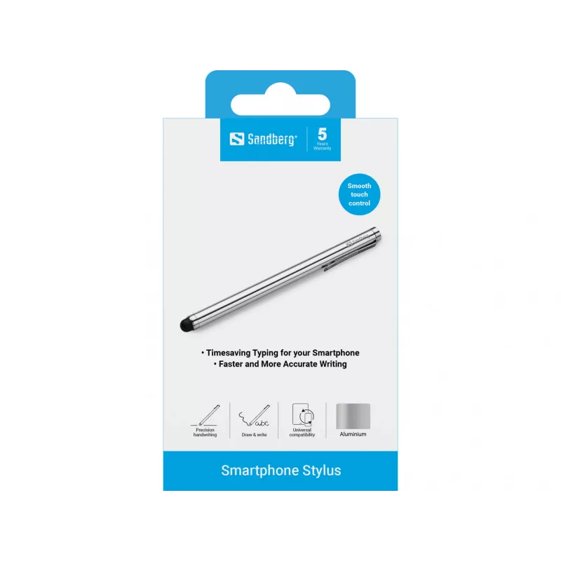 Sandberg Smartphone Stylus, telefon komórkowy/smartfon, srebrny, 5 g, 140 mm, 7 mm, 7 mm