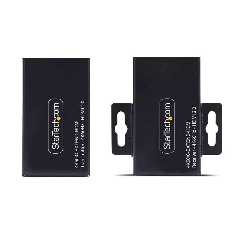 Przedłużacz HDMI StarTech.com przez CAT5e/CAT6, 4K 60 Hz, do 60 m, zestaw nadajnika i odbiornika, zasilanie po kablu, kompaktowa obudowa