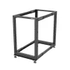 StarTech.com 4-Post 18U Mobile Open Frame Server Rack, Four Post 19 inch sieciowy Rack with Wheels, Rolling Rack with Adjustable Depth for Computer/AV/Data/IT Equipment - Casters, Leveling Feet or Floor Mounting