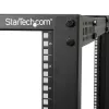 StarTech.com 4-słupkowy 25U mobilny serwerowniczy stelaż otwarty, czterosłupkowy 19-calowy stelaż sieciowy z kółkami, stelaż jezdny z regulowaną głębokością dla sprzętu komputerowego/AV/danych/IT – kółka skrętne, nóżki poziomujące lub montaż do podłogi