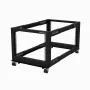 StarTech.com 4-słupkowa 8U mobilna otwarta szafa rack, czterosłupkowa 19-calowa szafa sieciowa z kółkami, mała szafa mobilna z regulowaną głębokością dla sprzętu komputerowego/AV/danych/IT – kółka, stopki poziomujące lub montaż do podłogi