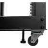 StarTech.com 4-słupkowa 8U mobilna otwarta szafa rack, czterosłupkowa 19-calowa szafa sieciowa z kółkami, mała szafa mobilna z regulowaną głębokością dla sprzętu komputerowego/AV/danych/IT – kółka, stopki poziomujące lub montaż do podłogi