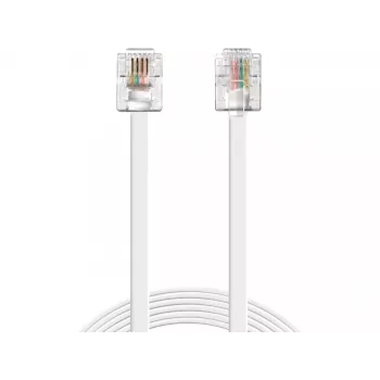 Przewód telefoniczny Sandberg RJ11-RJ11 1,8 m, 1,8 m, RJ11, RJ11, Męski, Męski, Biały