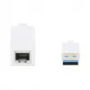 Adapter sieciowy Manhattan USB-A Gigabit, biały, sieć 10/100/1000 Mbps, USB 3.0, Ethernet, RJ45, trzyletnia gwarancja, odpowiednik USB31000SW